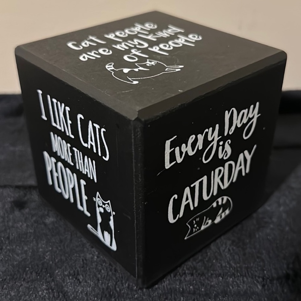 Eccolo “Cat Quotes” Cube Decor~NEW!